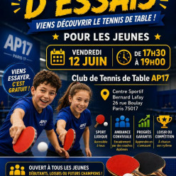 Jeunes *séance découverte : Vendredi 12 Juin 2026*